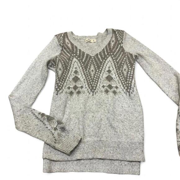 Hollister Sweaters - Hollister Co. Women's Grey and Cream Jumper